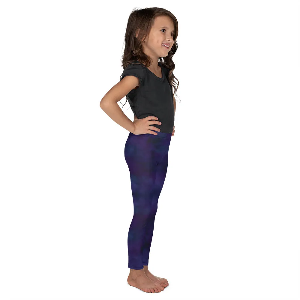 Purple Tie Dye Kid's Leggings, Toddler, Girls and Boys Matching Family Outfits