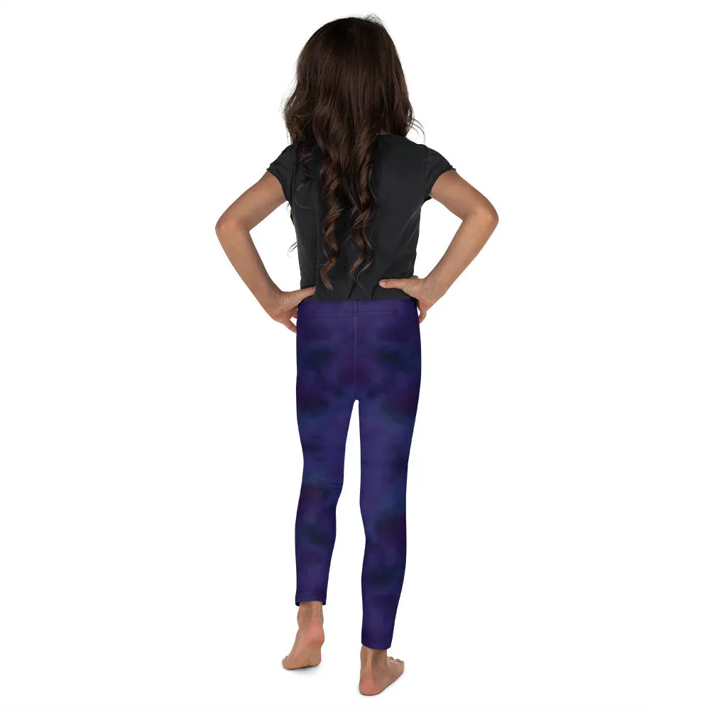 Purple Tie Dye Kid's Leggings, Toddler, Girls and Boys Matching Family Outfits