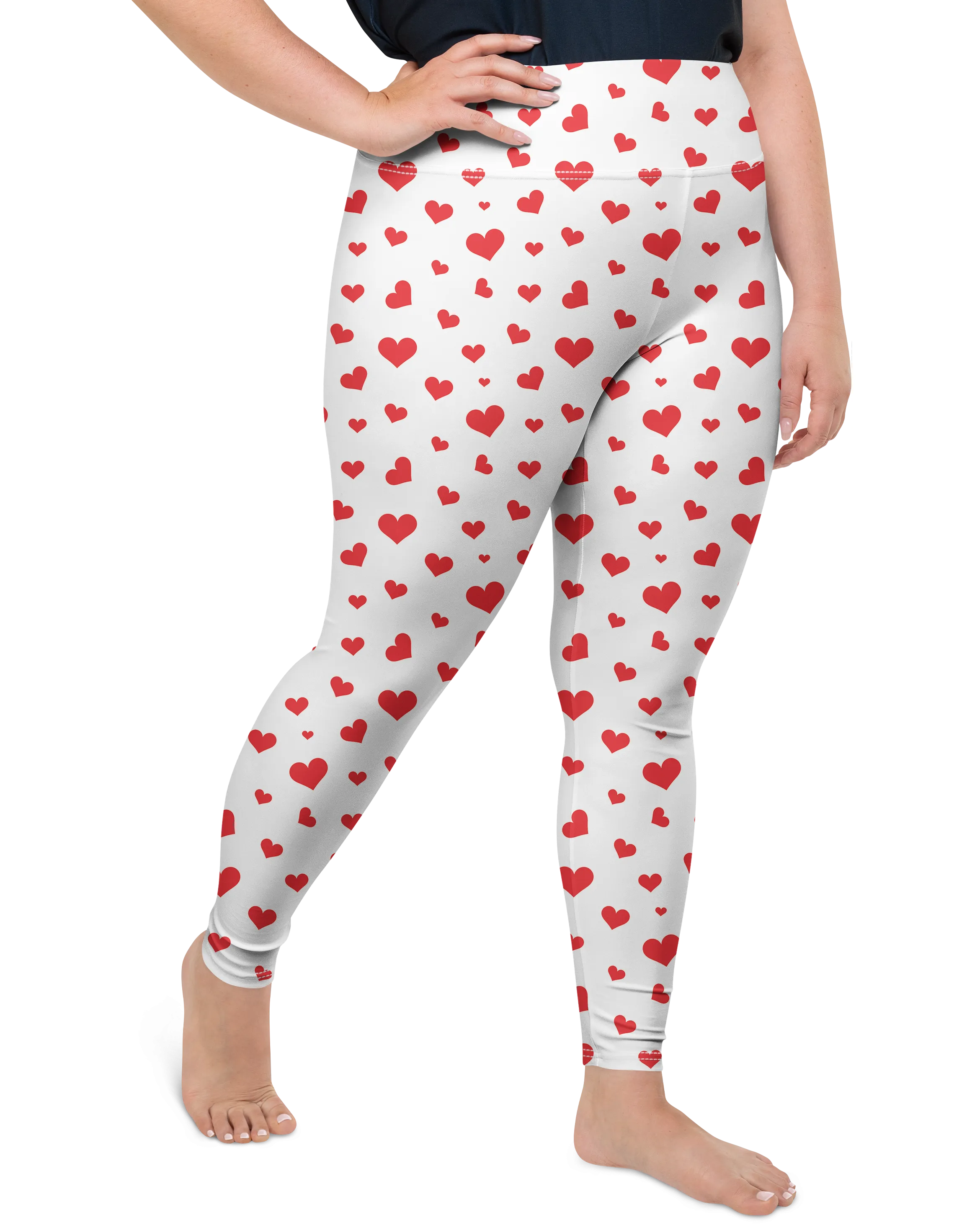 Red Hearts Plus Size Leggings