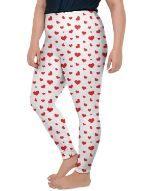 Red Hearts Plus Size Leggings