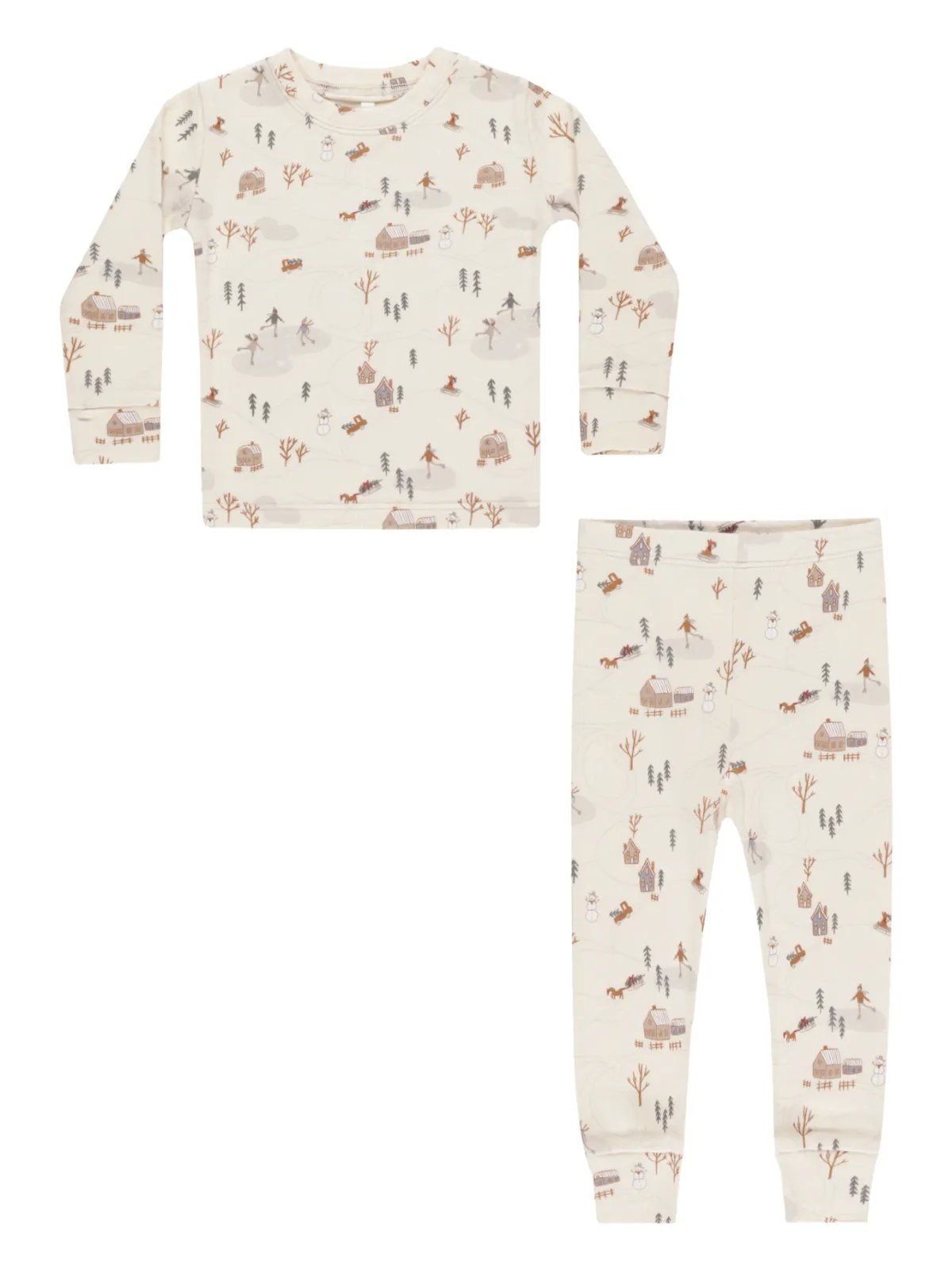 Rylee & Cru Long Sleeve Pajama Set, Winter Town