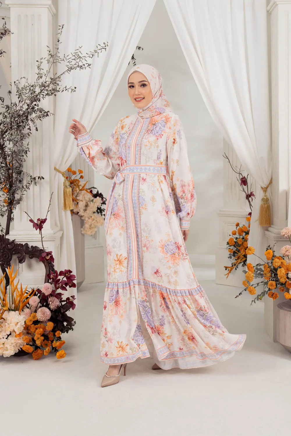 Sagara Dress & Scarf Set Centella