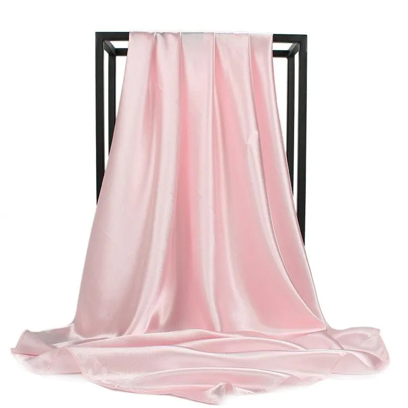 Satin Imitation Silk Scarf