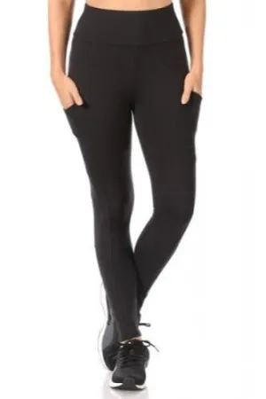 Sho Sho Apparel High Waist Fleece Lined Leggings With Side Pockets