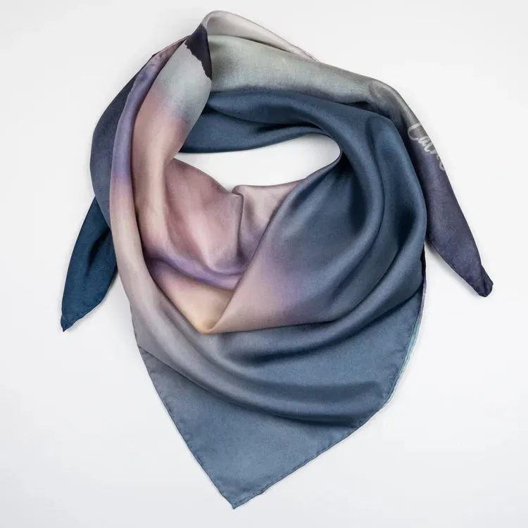 Silk Scarf 'Arisaig Aurora' Camusdarach