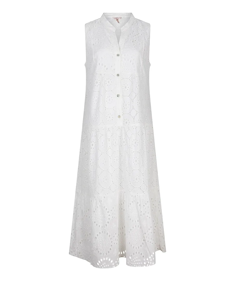 Sleeveless Eyelet Dress