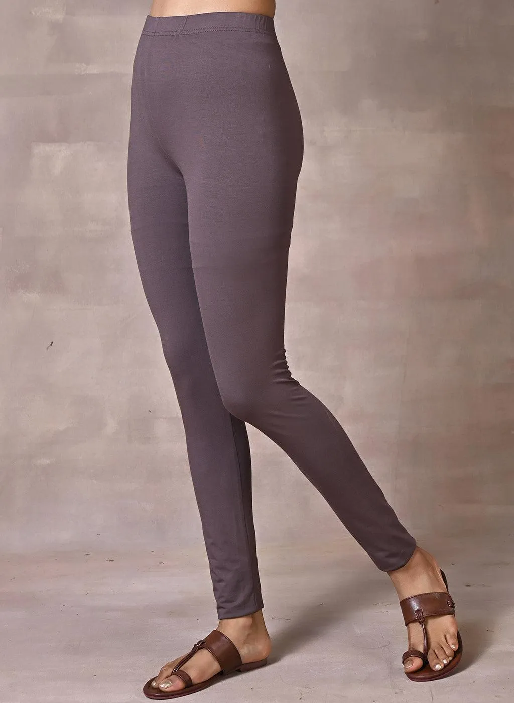 Sofia Ash Grey Skinny Fit Leggings for Women