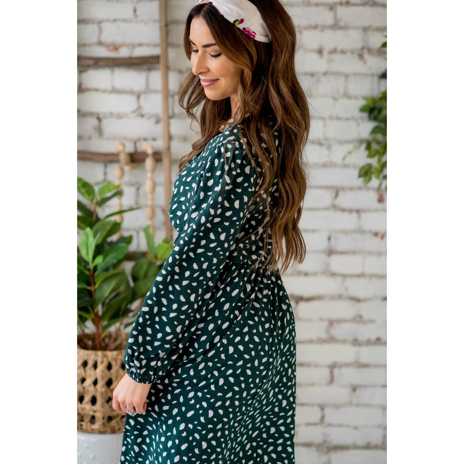 Speckled Long Sleeve Dress