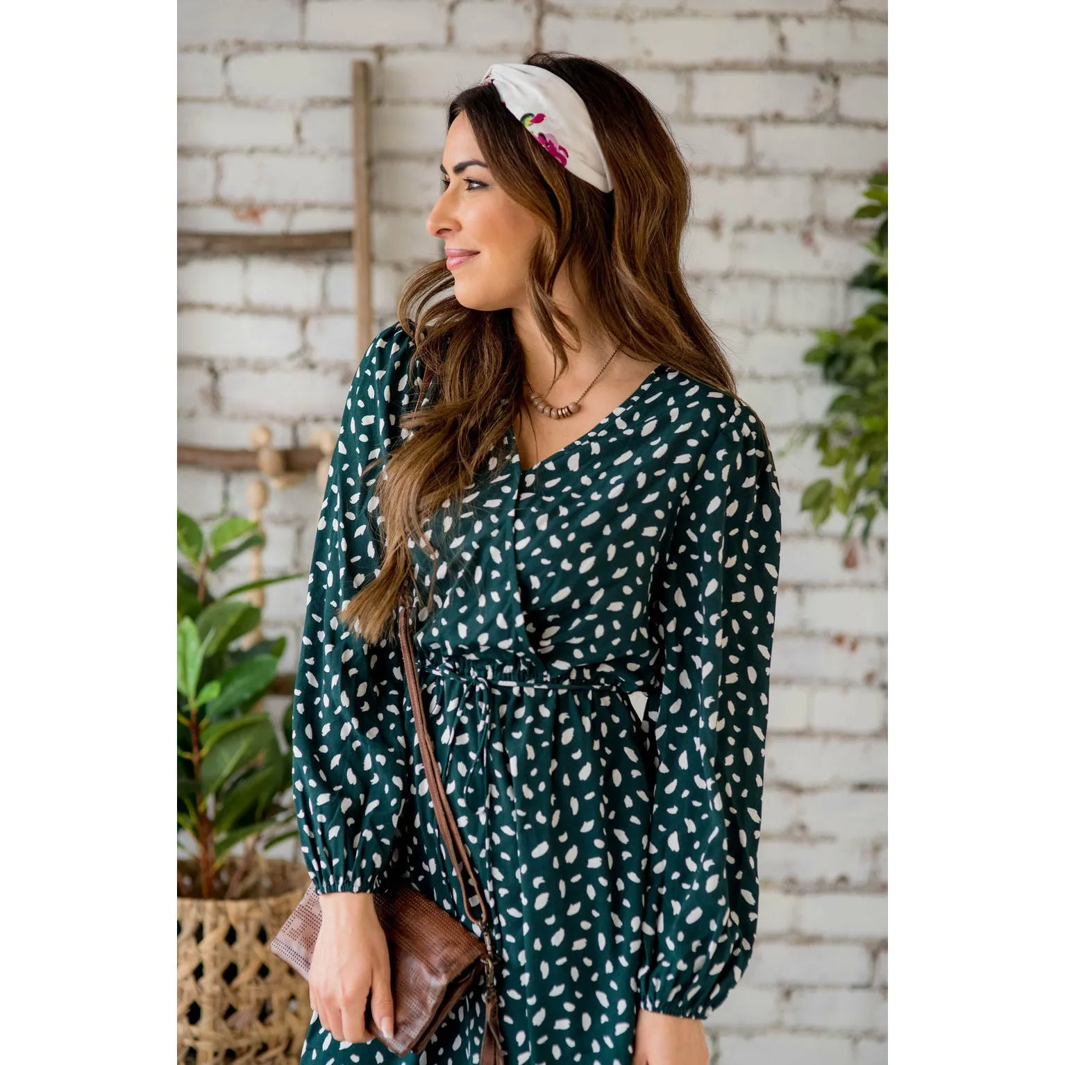 Speckled Long Sleeve Dress