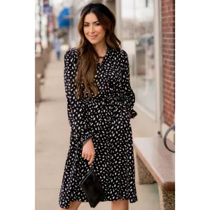 Speckled Long Sleeve Dress