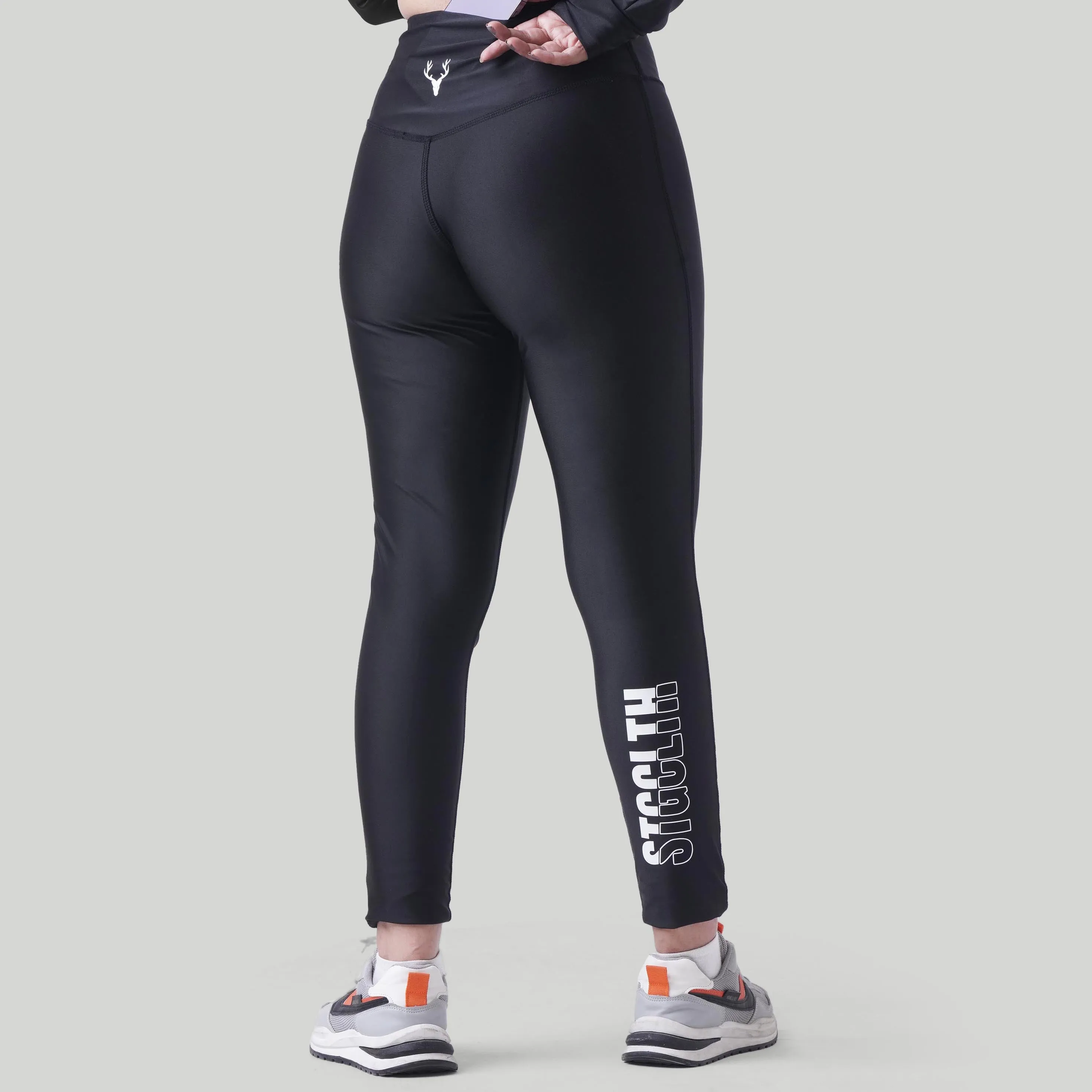 Stag Women Slash Dri-Fit Leggings (Black)