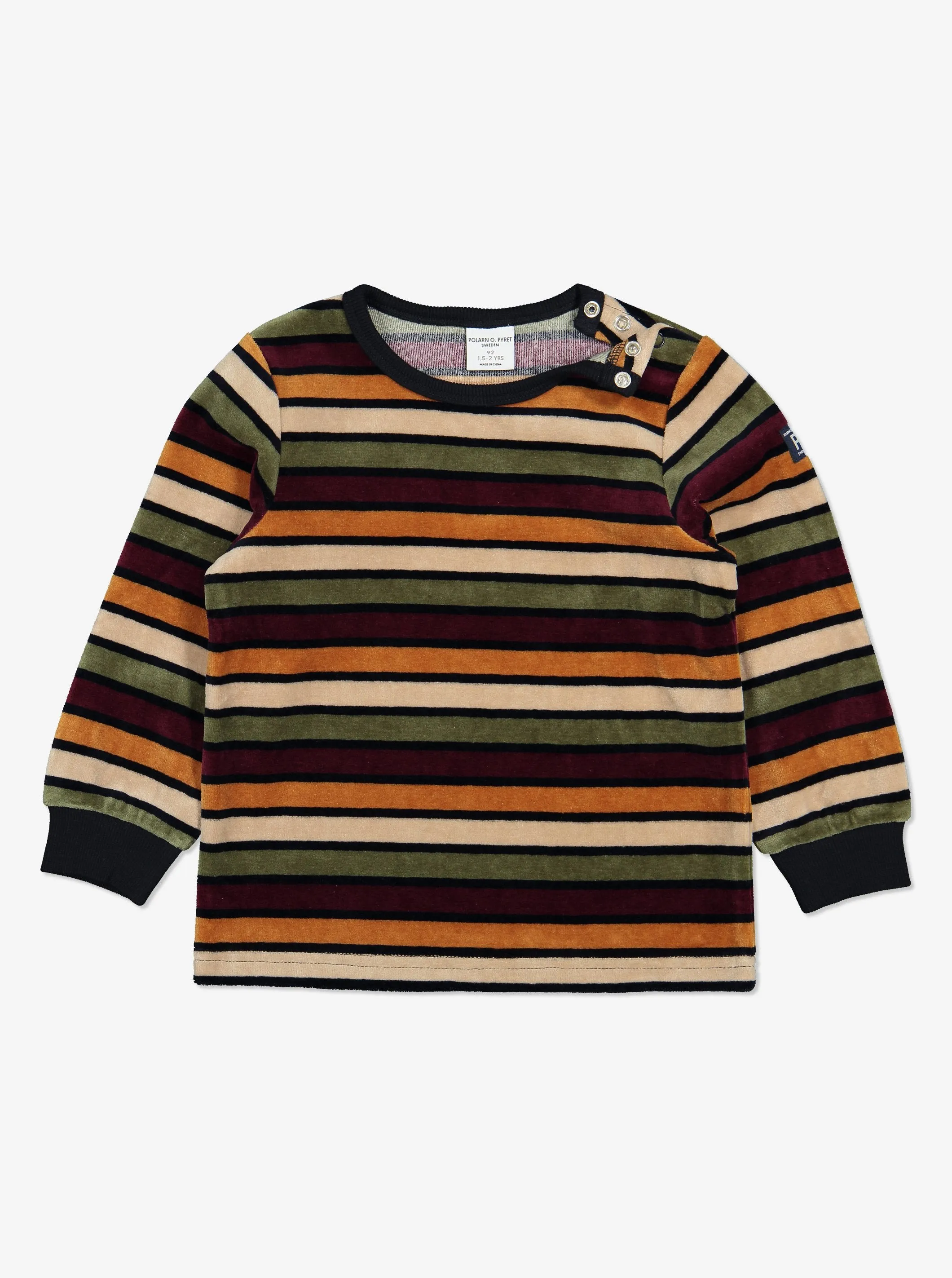 Striped Velour Kids Top