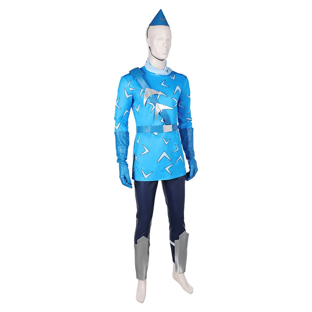 Suicide Squad: Kill the Justice League Captain Boomerang Blue Set With Hat Cosplay Costume