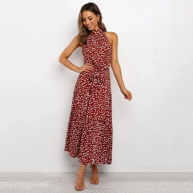 Summer Polka Dots Long Dress