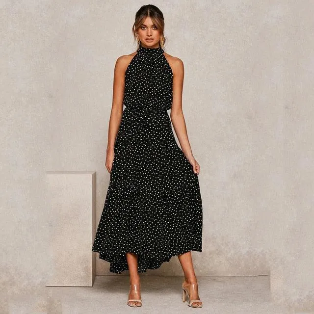 Summer Polka Dots Long Dress