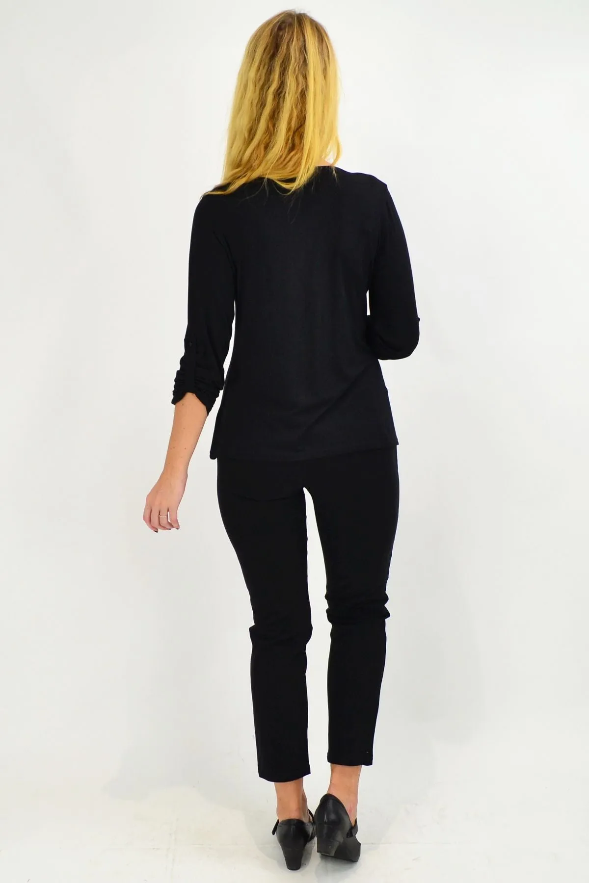 Super Soft Bamboo Full Length Black Leggings