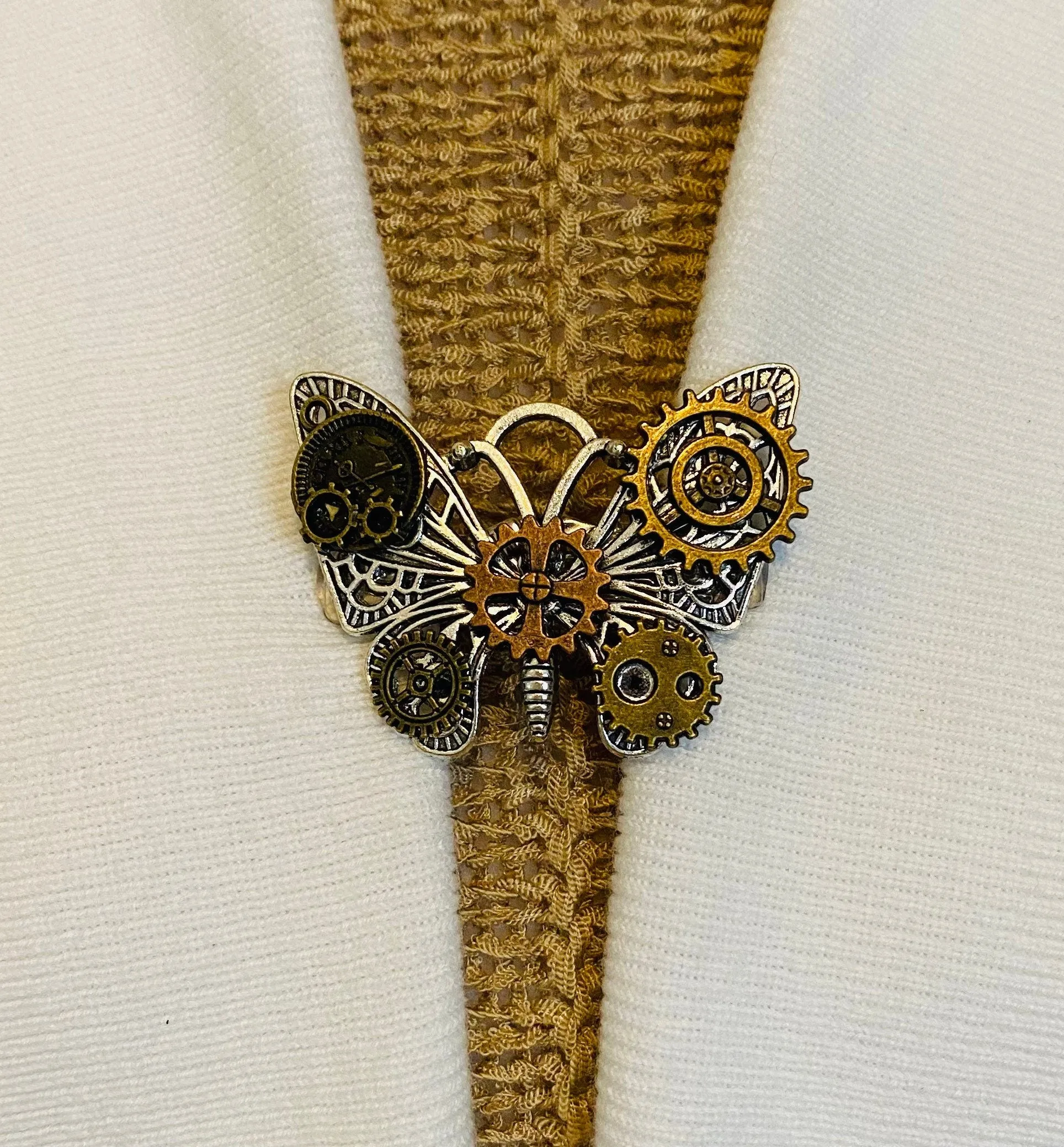 Sweater Clips Silver Steampunk Butterfly Sweater Clip Small Scarf Shawl Clasp Cardigan Clasp Brooch Cosplay Cloak Fastener Gifts for Her