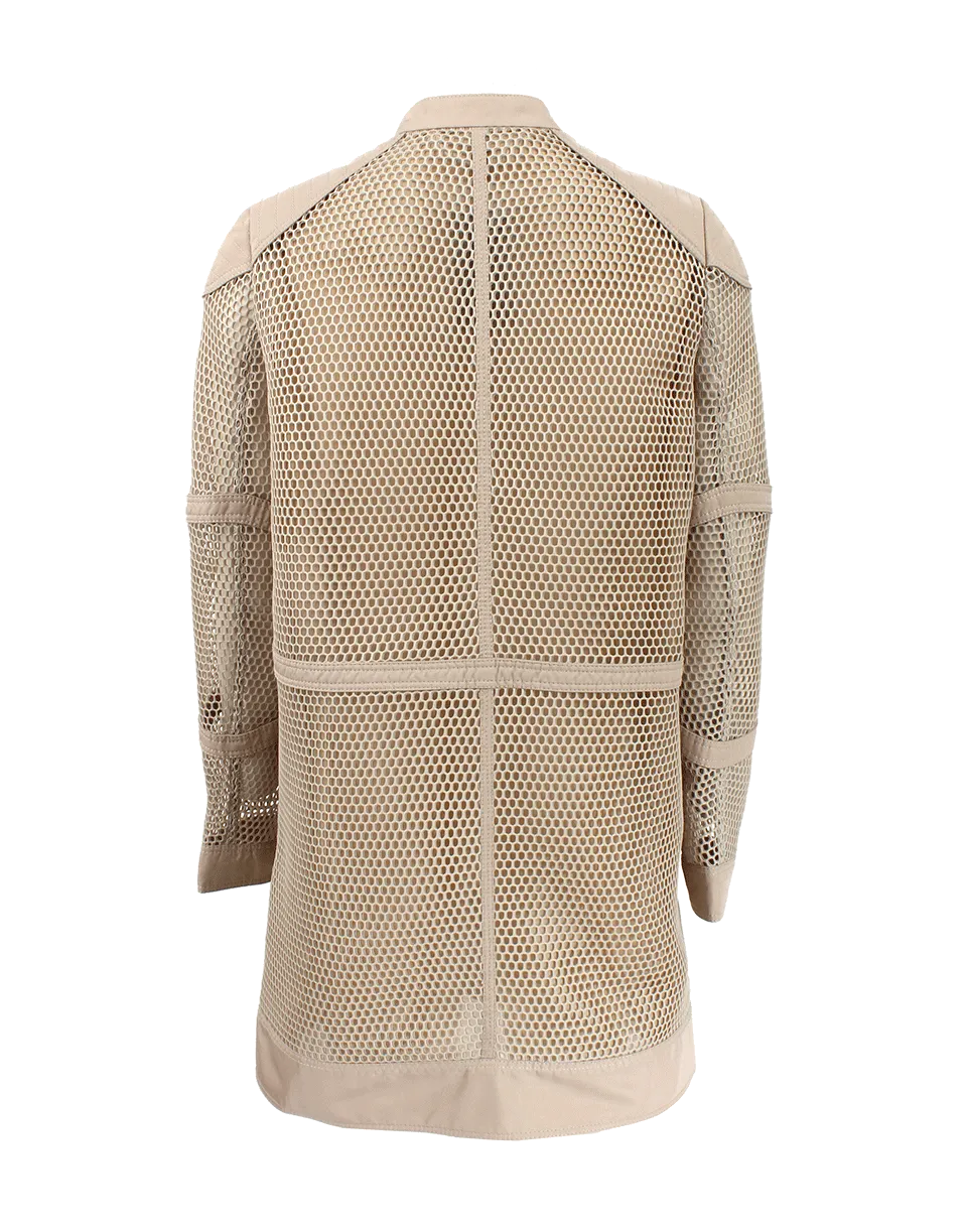 Techno Mesh Perforated Coat