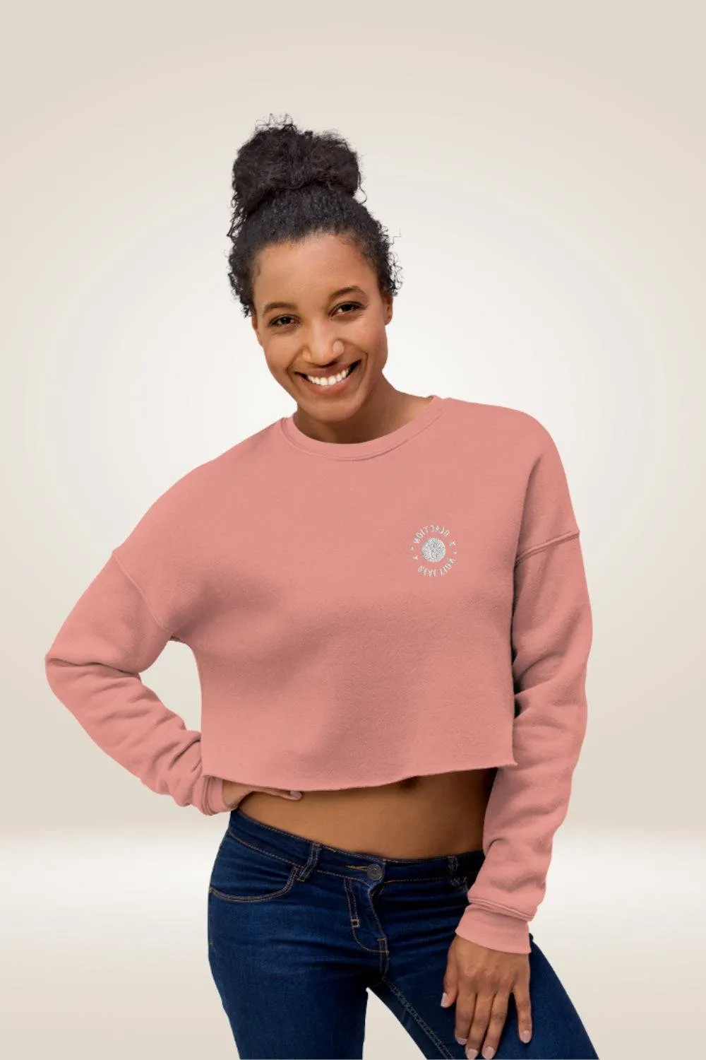 TGC Boutique X Reaction Pink Cropped Sweatshirt