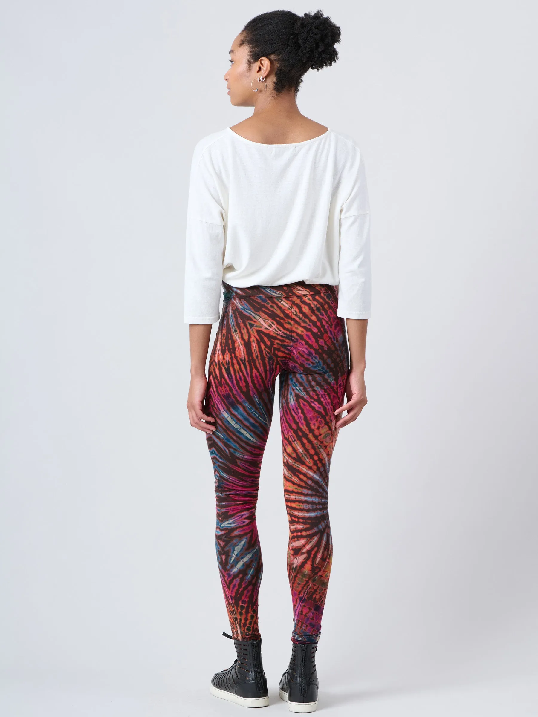 Tie Dye Leggings - Coral