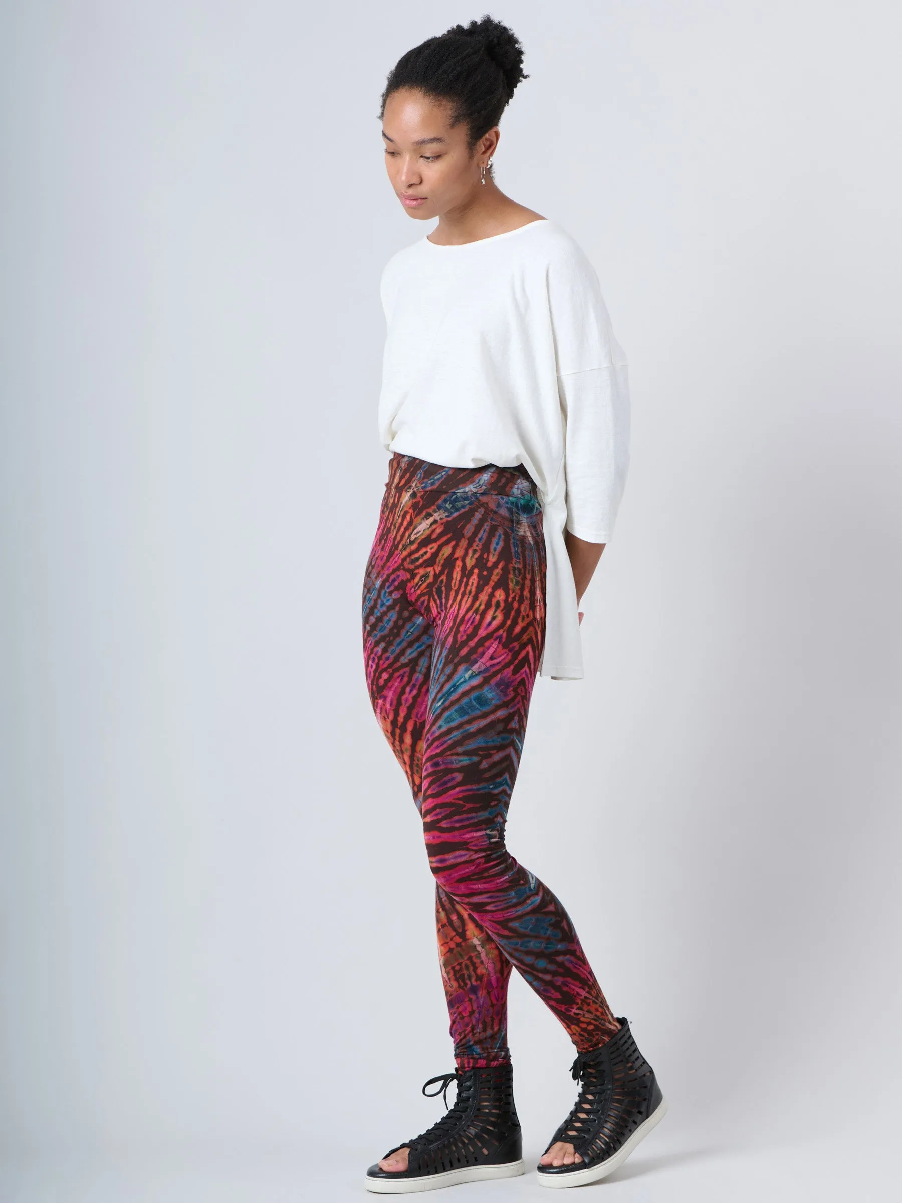 Tie Dye Leggings - Coral