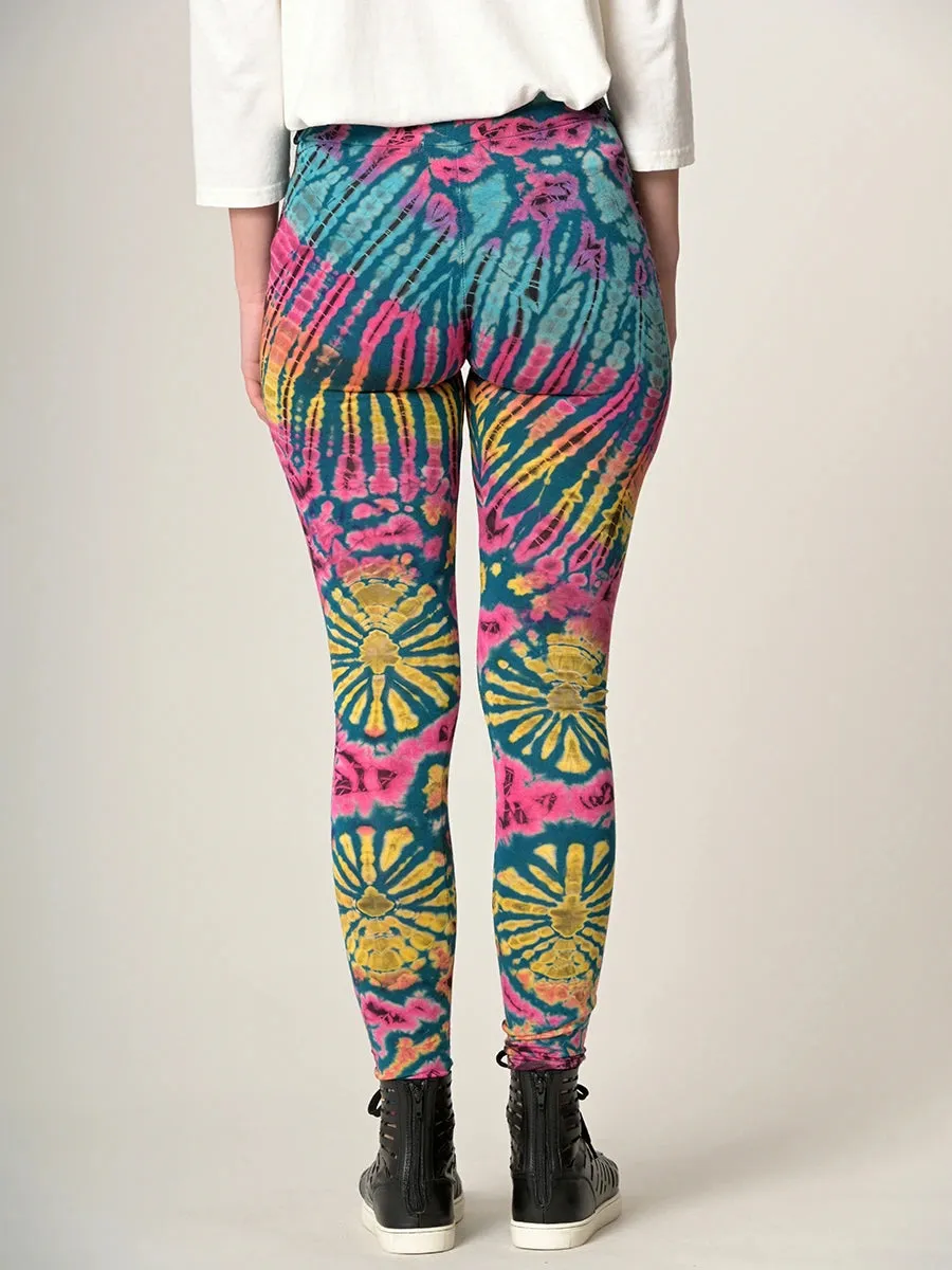 Tie Dye Leggings - Teal