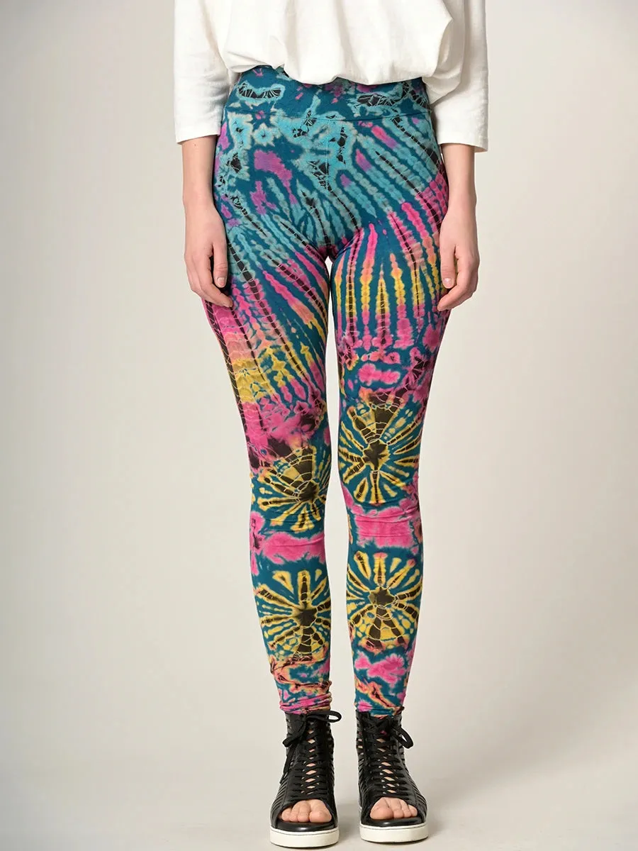 Tie Dye Leggings - Teal