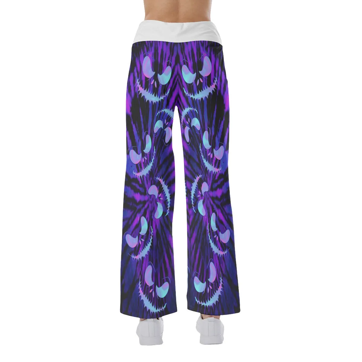 Tiedye Violet Nightmare Women's High-waisted Wide Leg Pants