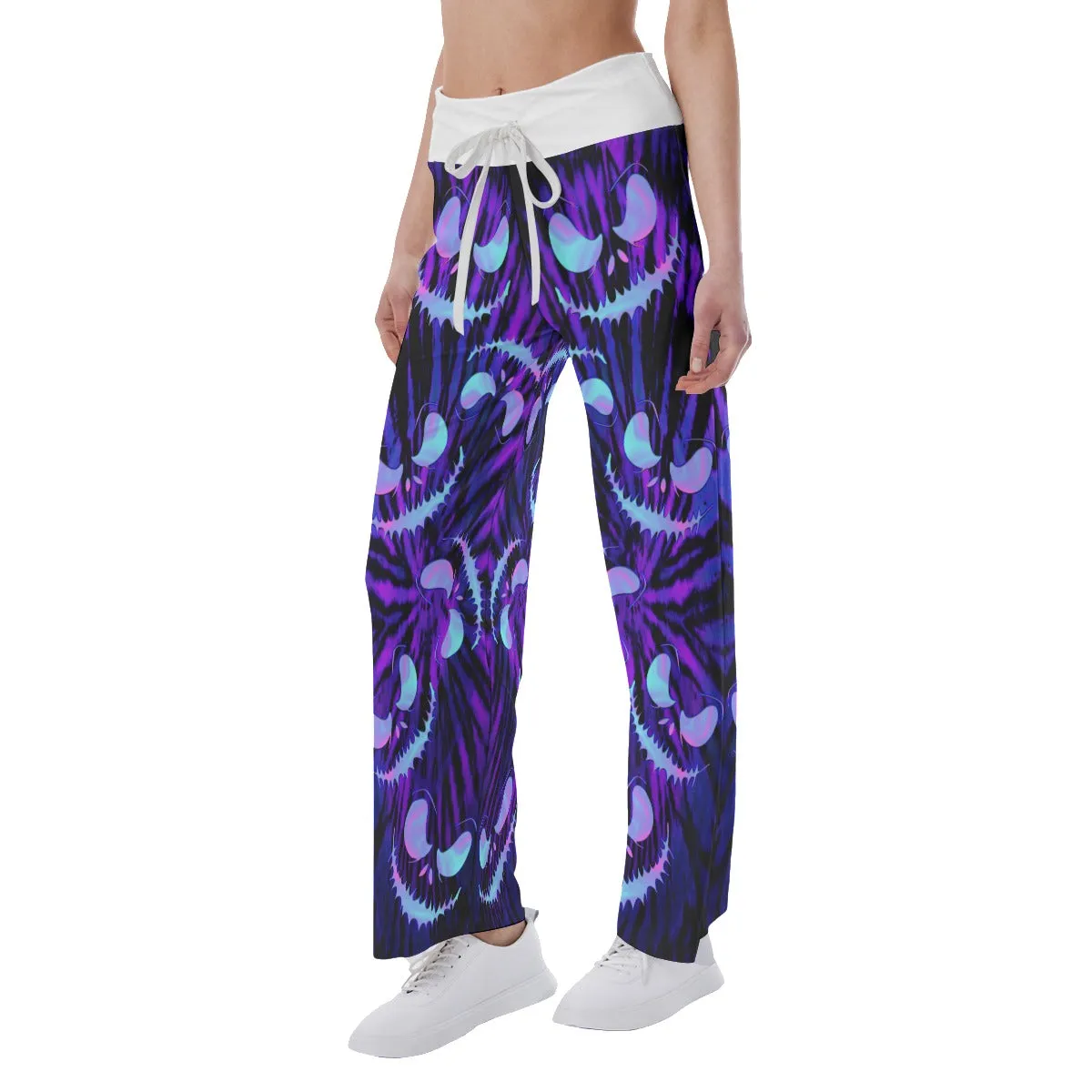 Tiedye Violet Nightmare Women's High-waisted Wide Leg Pants