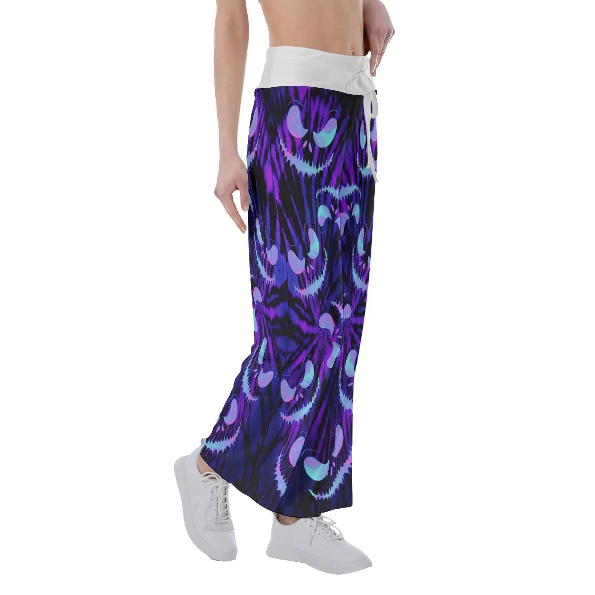 Tiedye Violet Nightmare Women's High-waisted Wide Leg Pants