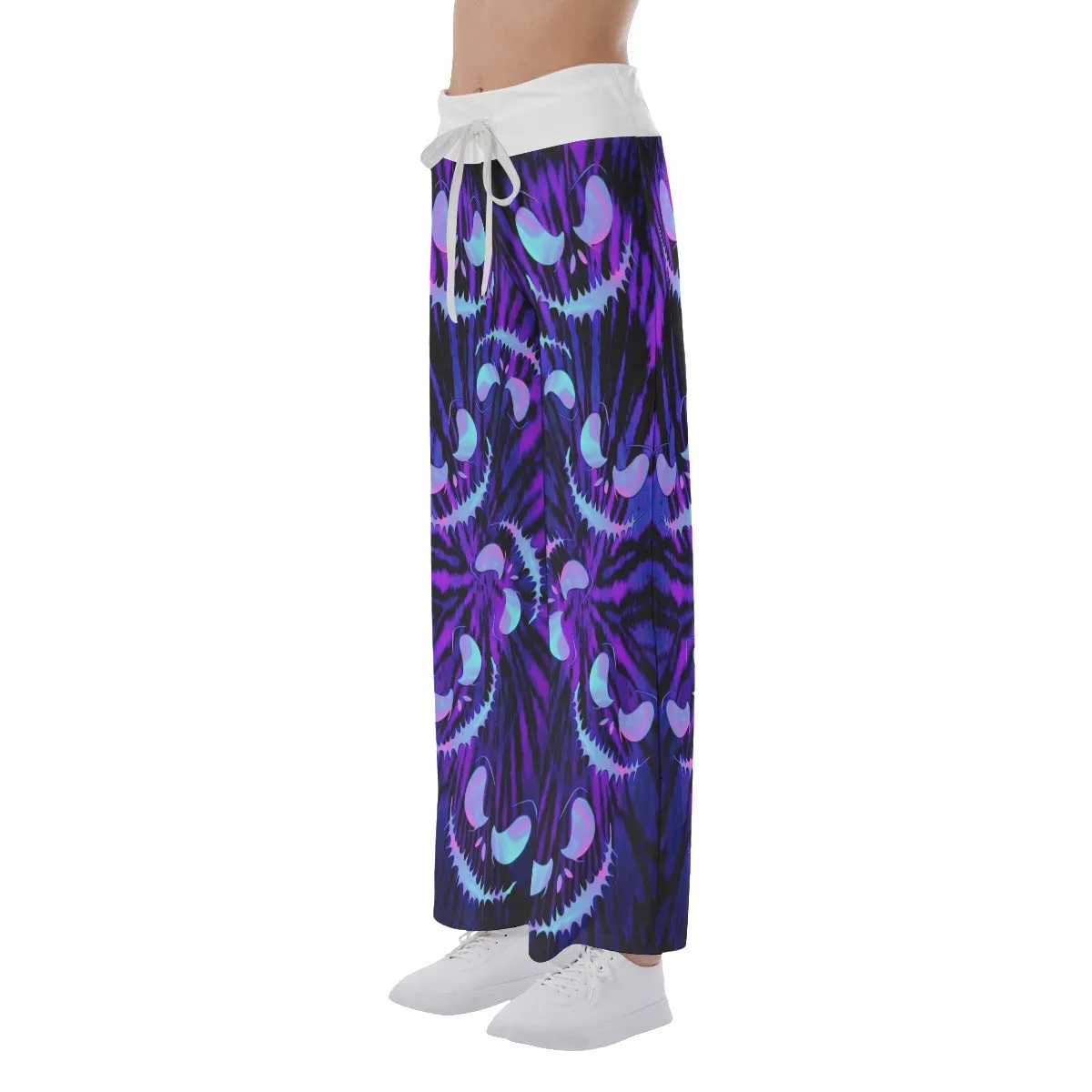 Tiedye Violet Nightmare Women's High-waisted Wide Leg Pants