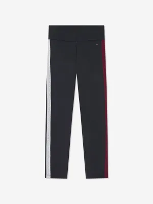 Tommy Hilfiger Girls Global Stripe Sport Leggings in Navy