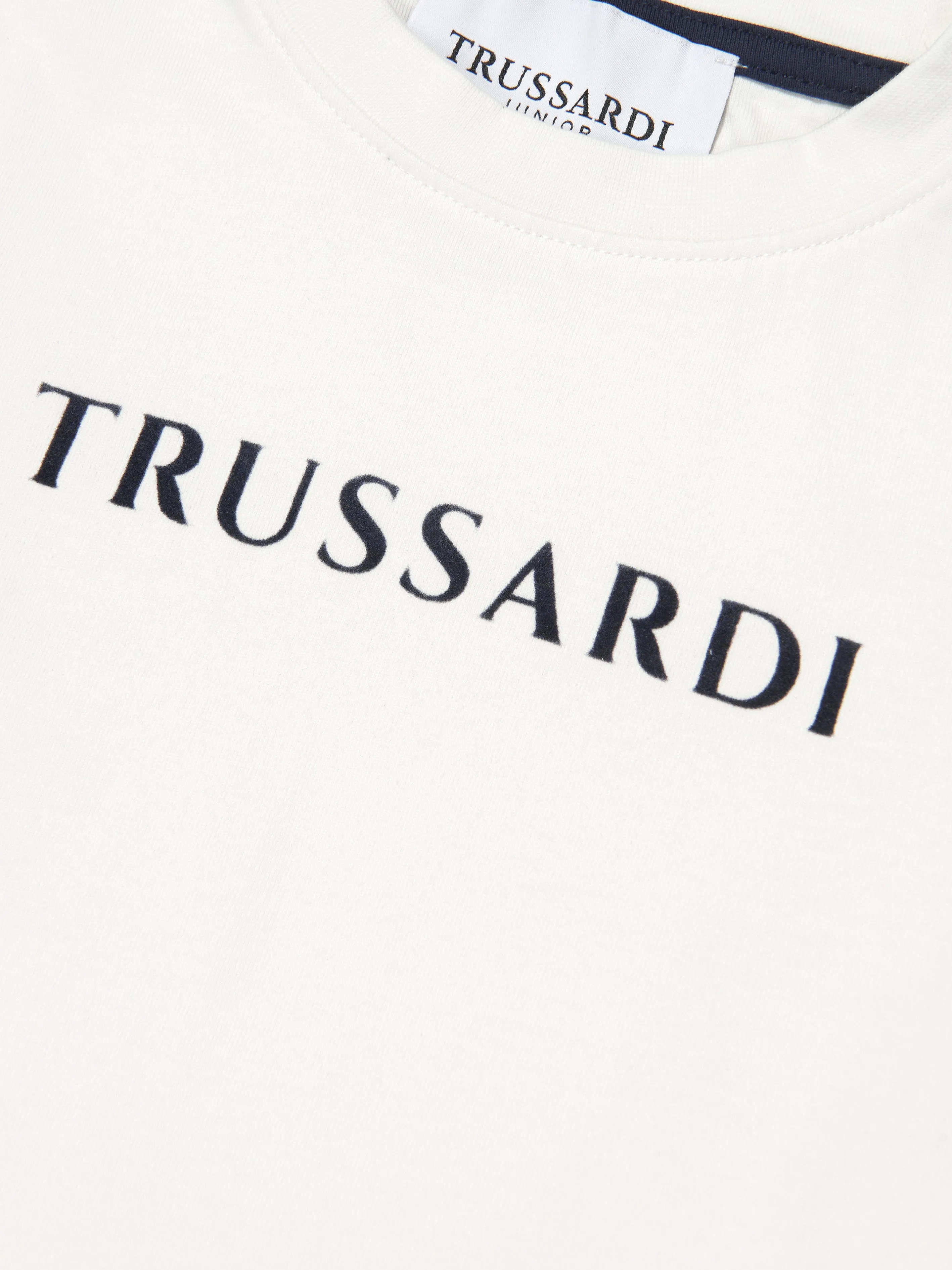 Trussardi Boys Beid Long Sleeve T-Shirt in Ivory