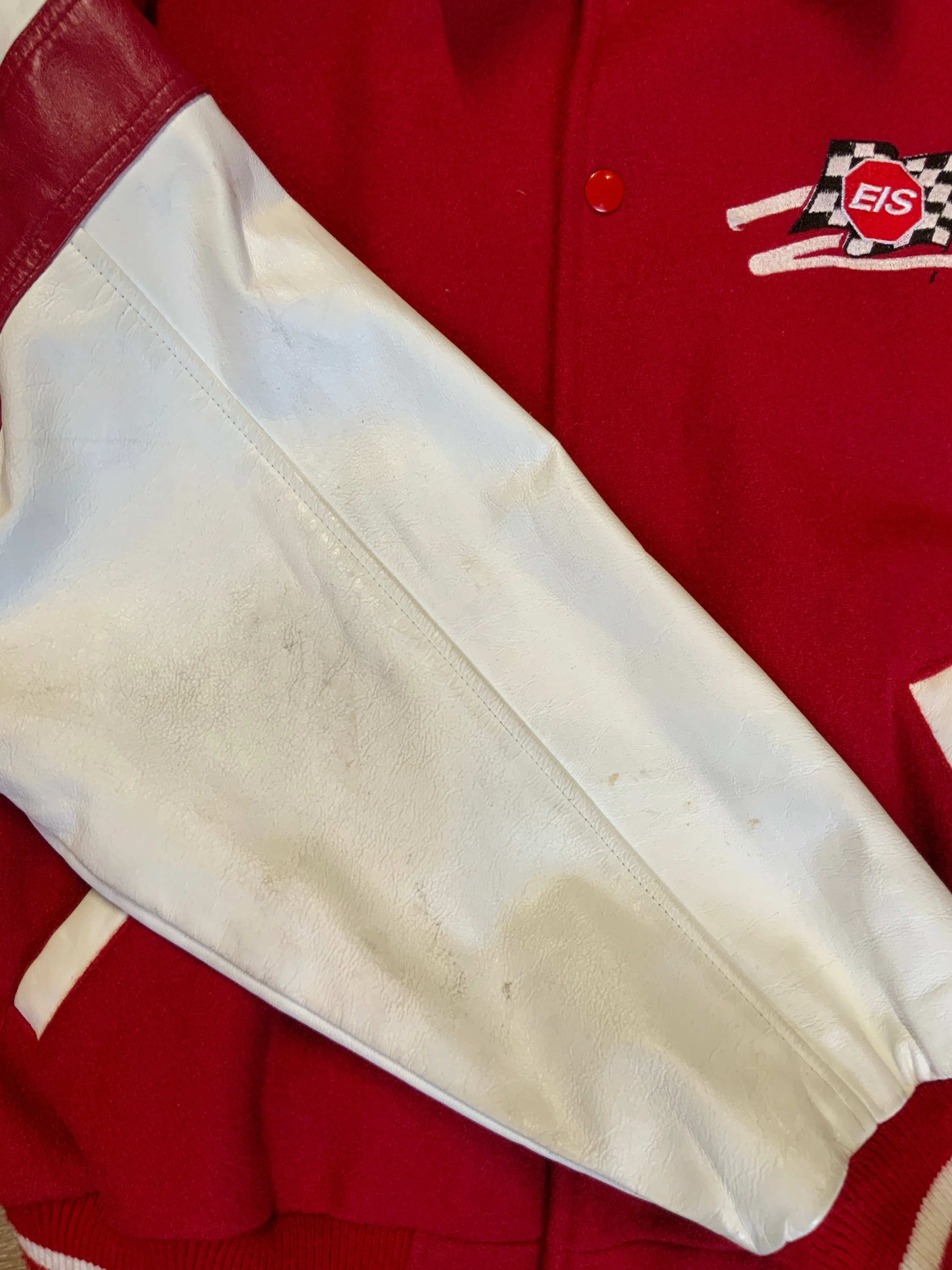 Vintage EIS Red and White Varsity Jacket