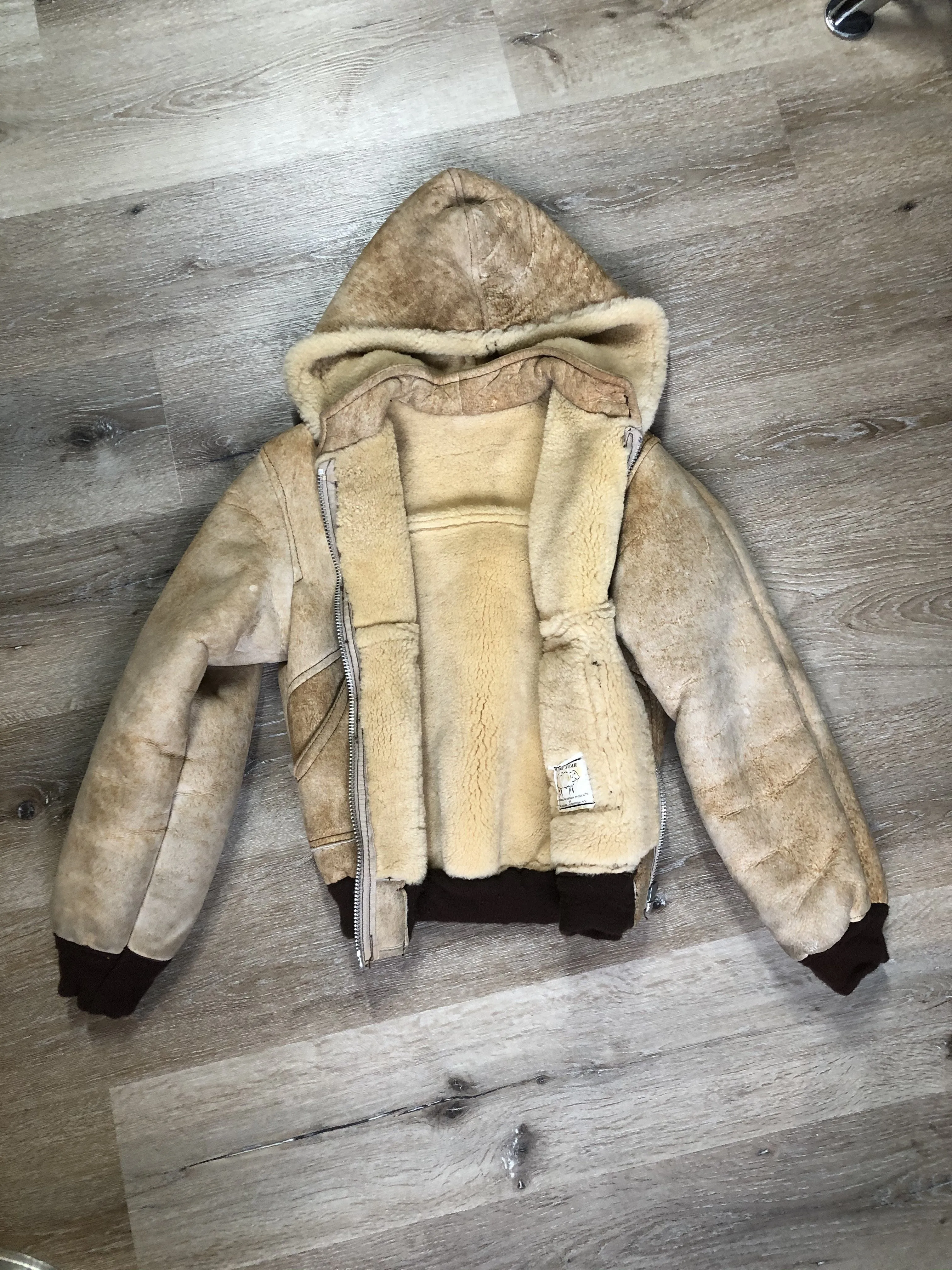 Vintage Ewe Wear Light Brown Shearling Coat, SOLD