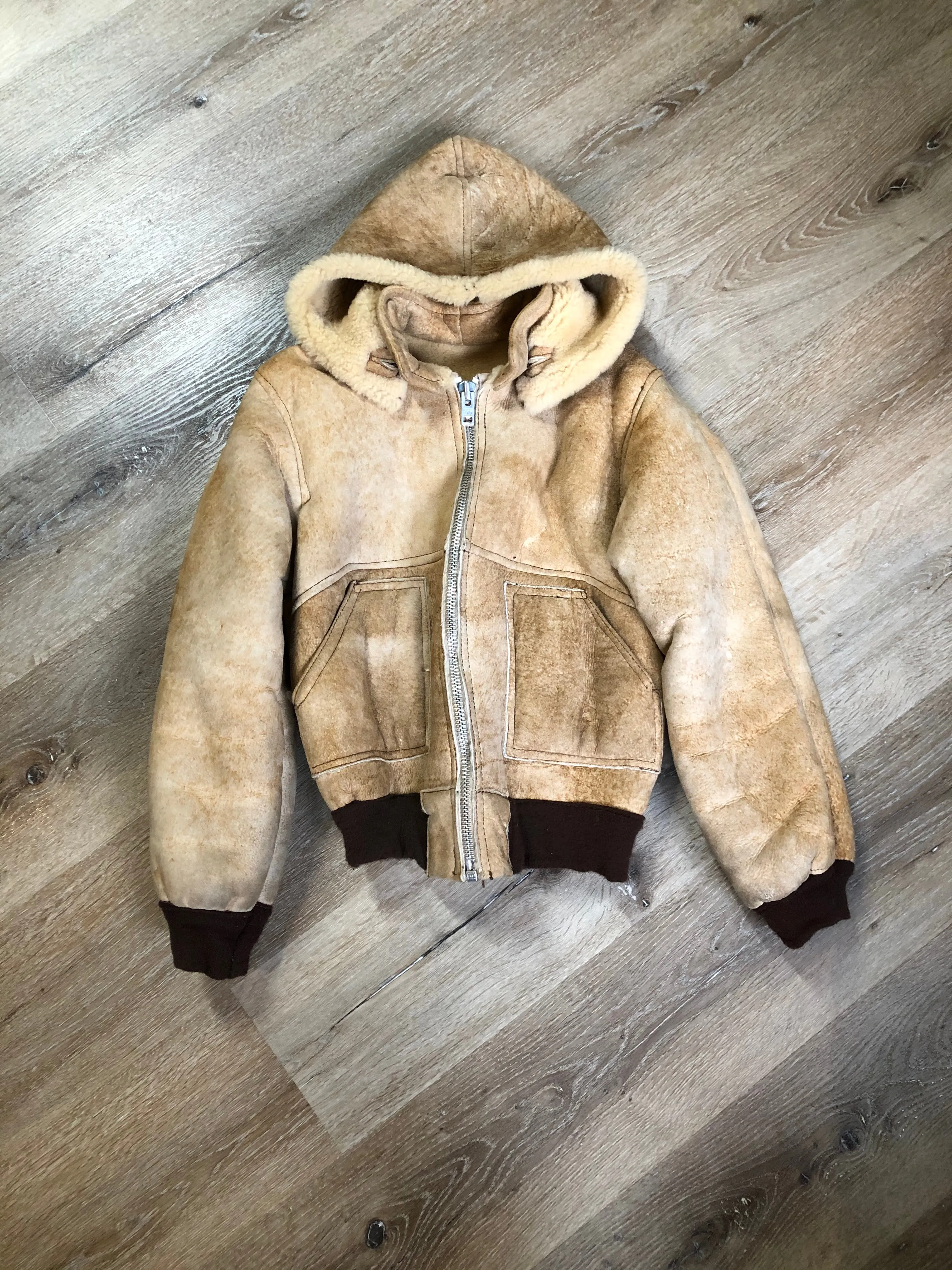 Vintage Ewe Wear Light Brown Shearling Coat, SOLD