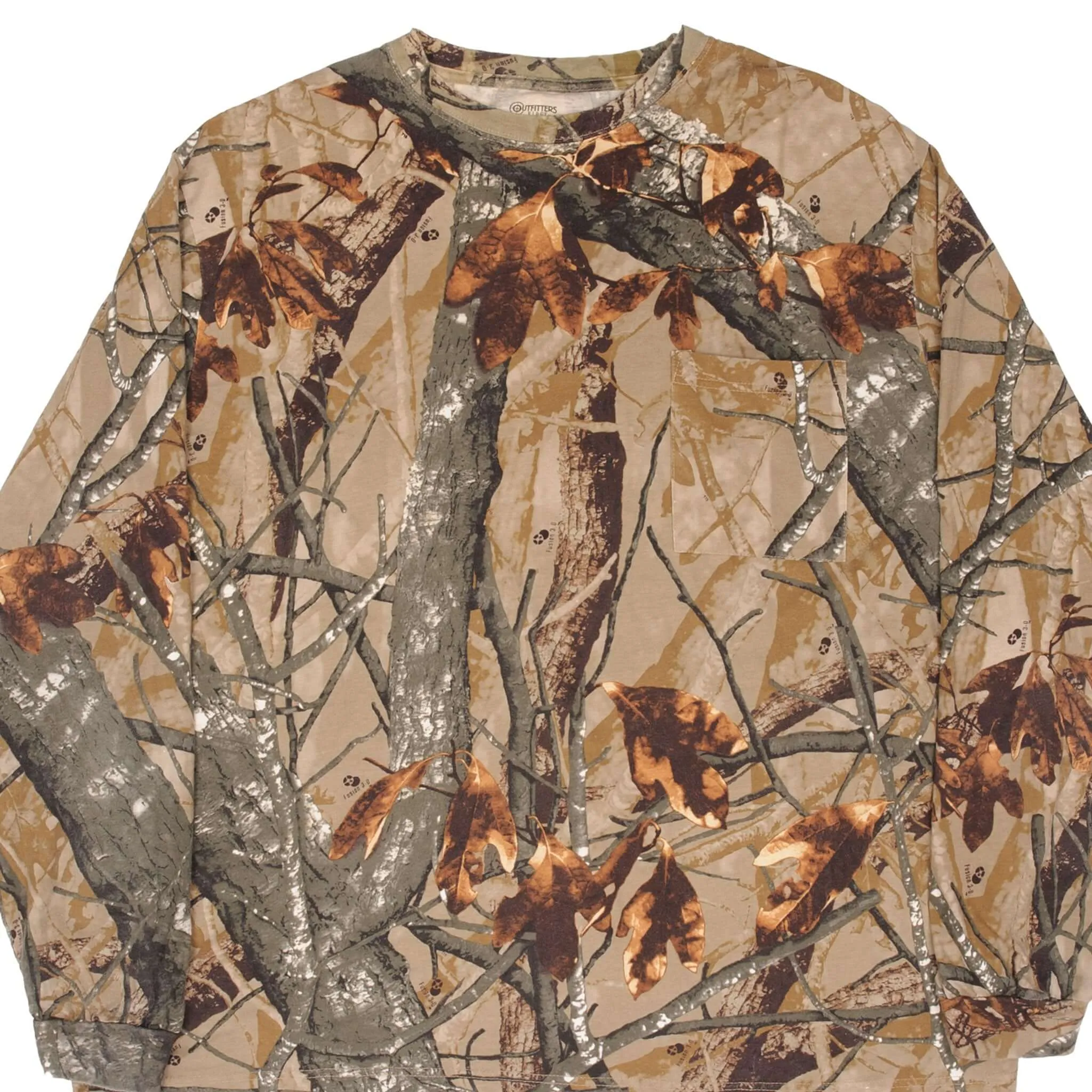 VINTAGE HUNTING FUSION 3.0 CAMO LONG SLEEVE POCKET TEE SHIRT SIZE 2XL