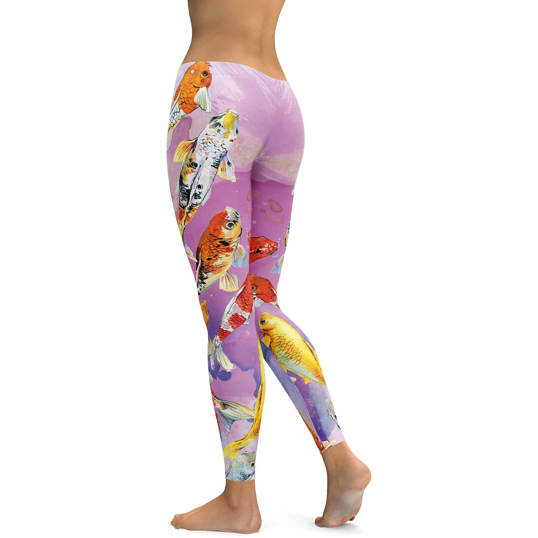 Watercolor Koi Fish Leggings