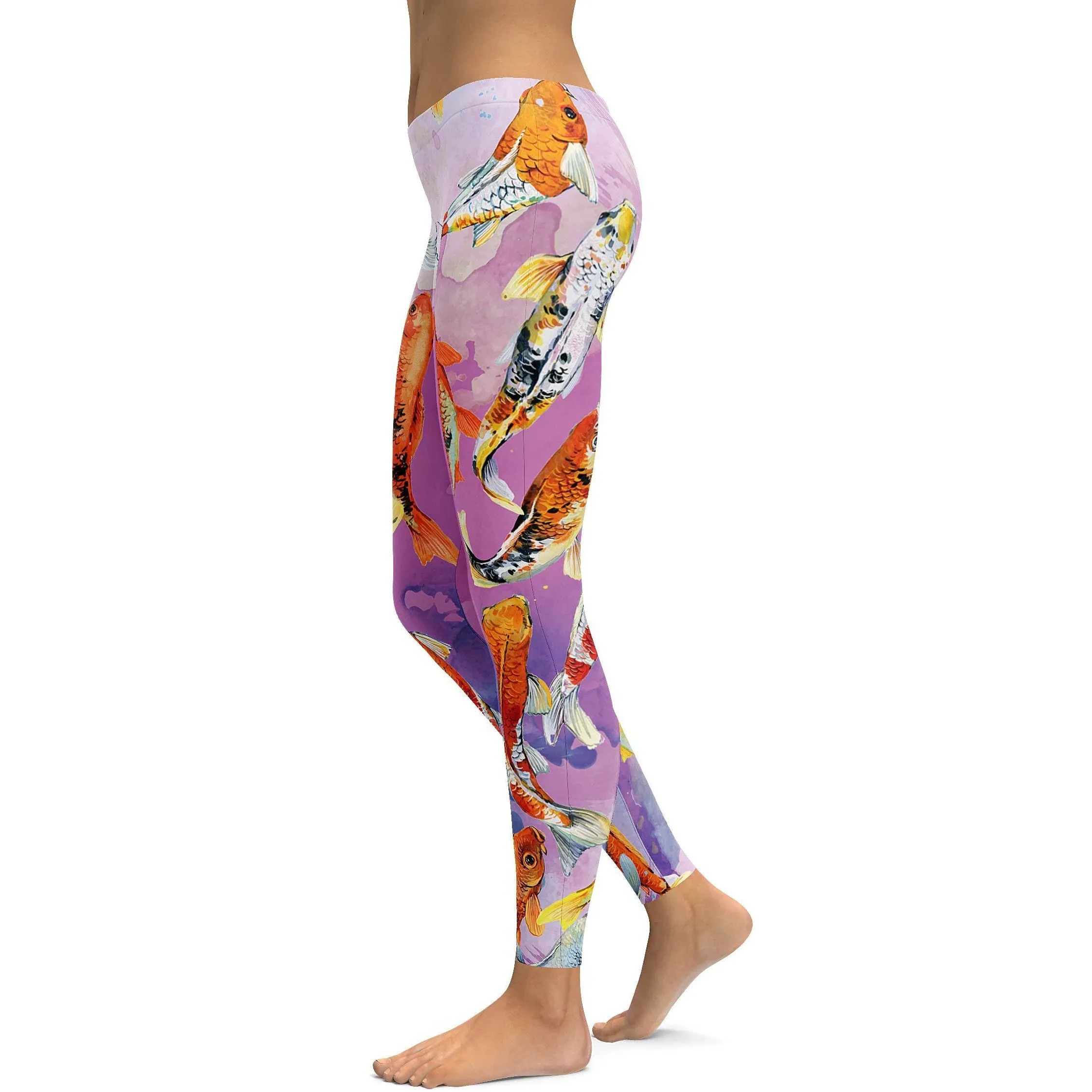 Watercolor Koi Fish Leggings