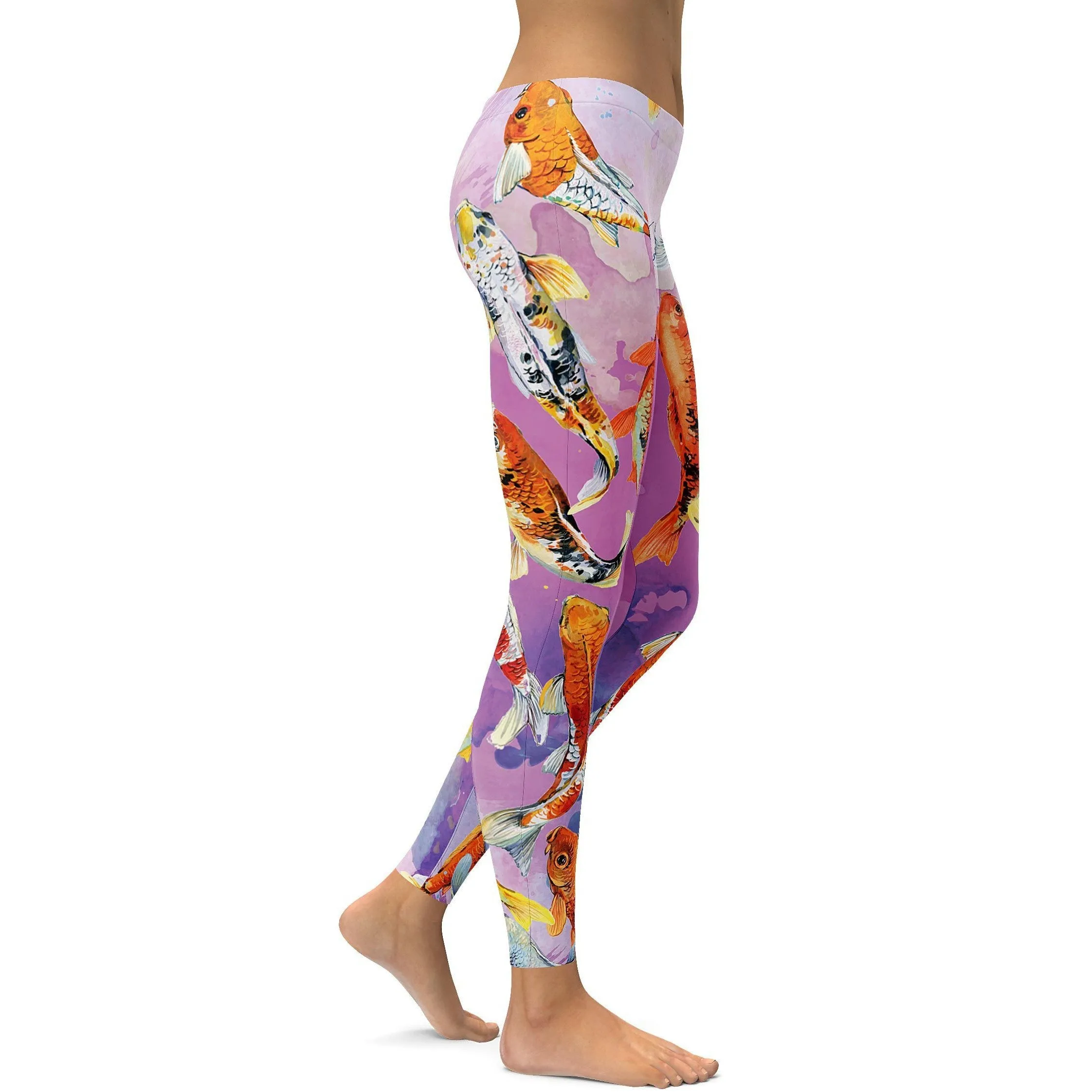 Watercolor Koi Fish Leggings