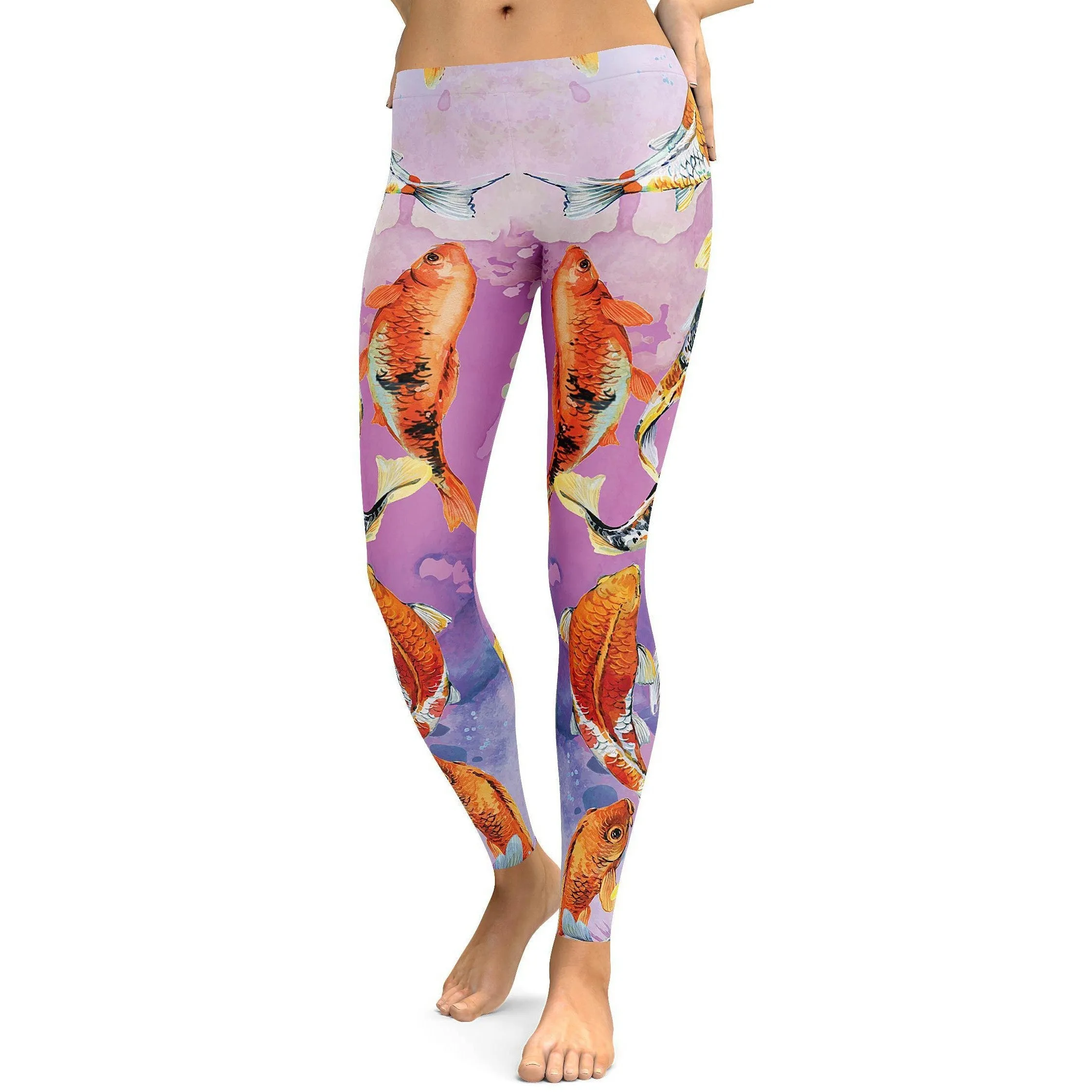 Watercolor Koi Fish Leggings