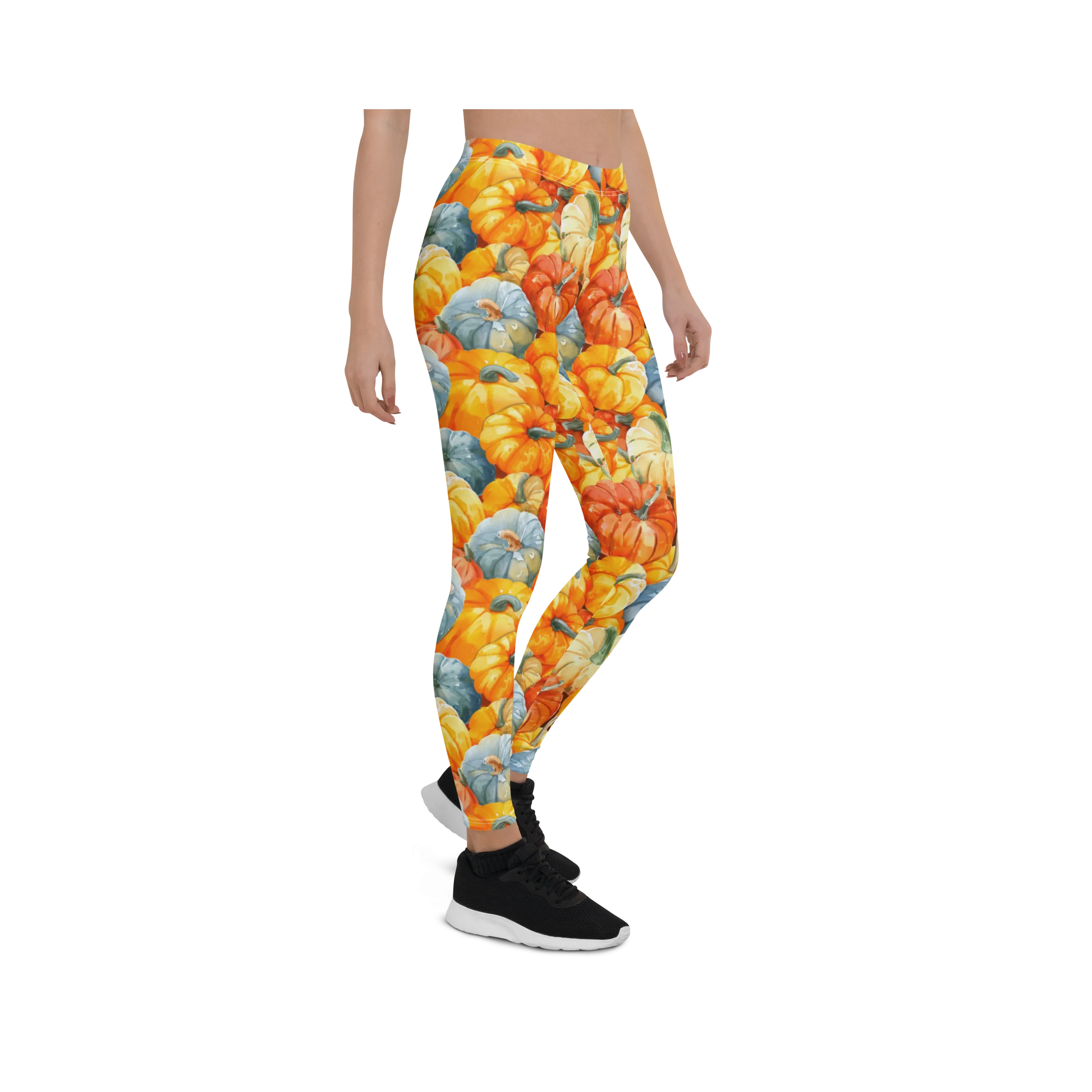 Watercolor Pumpkin Leggings