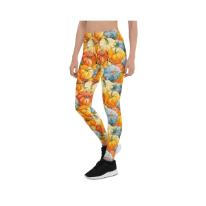 Watercolor Pumpkin Leggings