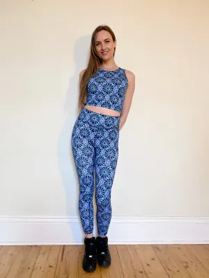 Wheel of Fortune Leggings - Turquoise