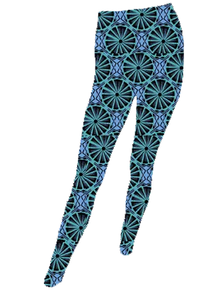 Wheel of Fortune Leggings - Turquoise