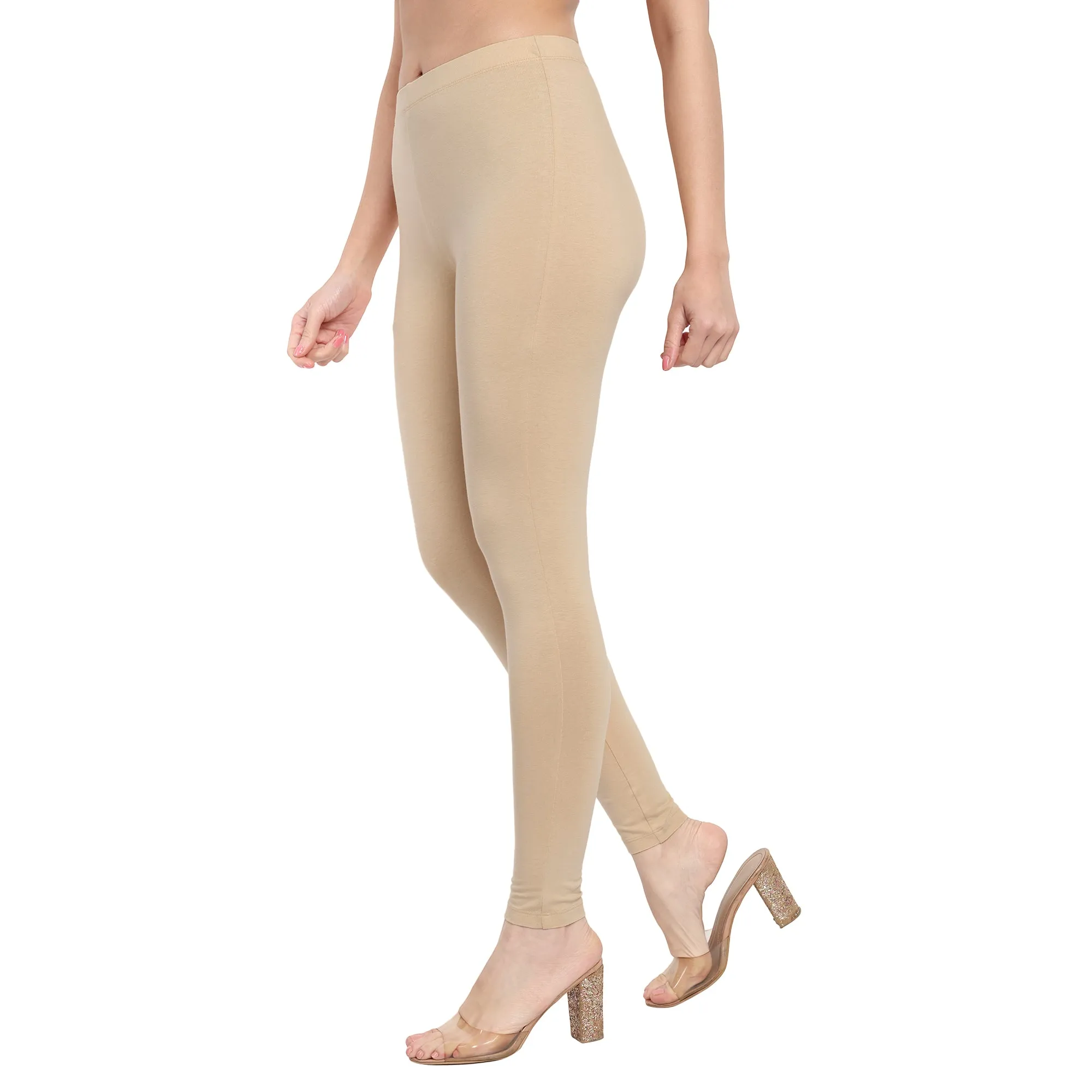 Women Beige Regular Legging