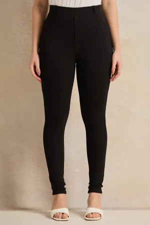 Women Black Full Length Leggings