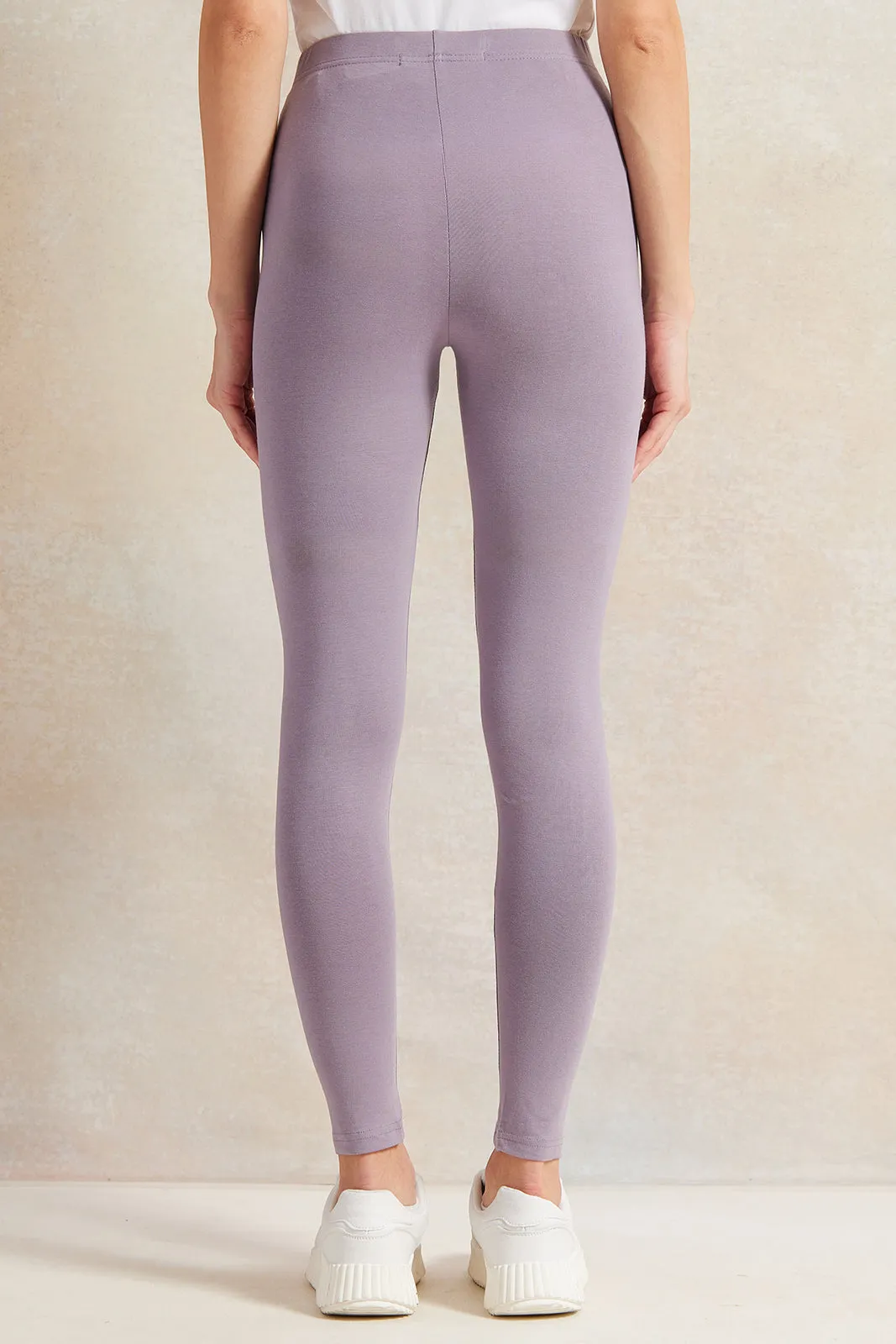 Women Lilac Long Length Leggings