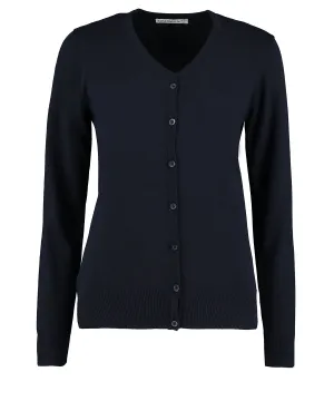 Womens Arundel v-neck cardigan long sleeve (classic fit) | Navy