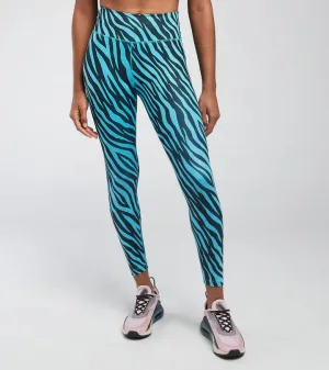 Women's NSW Icon Clash All Over Print Leggings (447 - Chlorine Blue)